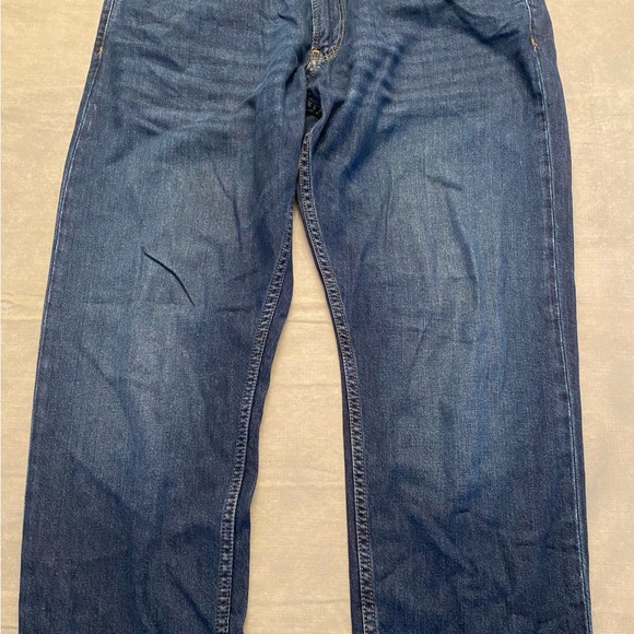 Bonobos Jeans Mens 35x30 Straight Denim Blue Dark Wash Casual Cotton Blend Pants - Picture 2 of 8